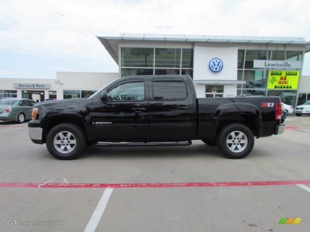 2008 Sierra 1500 SLT Crew Cab 4x4 - Onyx Black / Light Titanium photo #2