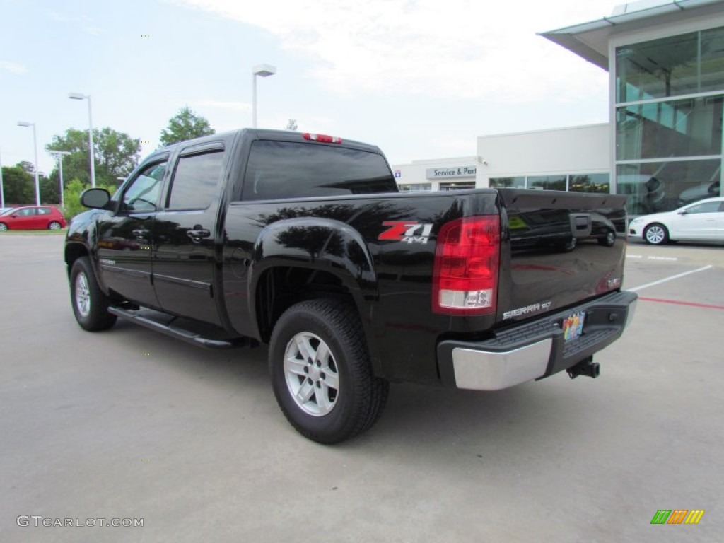 2008 Sierra 1500 SLT Crew Cab 4x4 - Onyx Black / Light Titanium photo #3