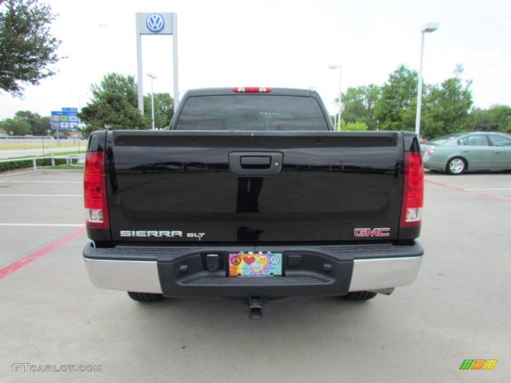 2008 Sierra 1500 SLT Crew Cab 4x4 - Onyx Black / Light Titanium photo #4