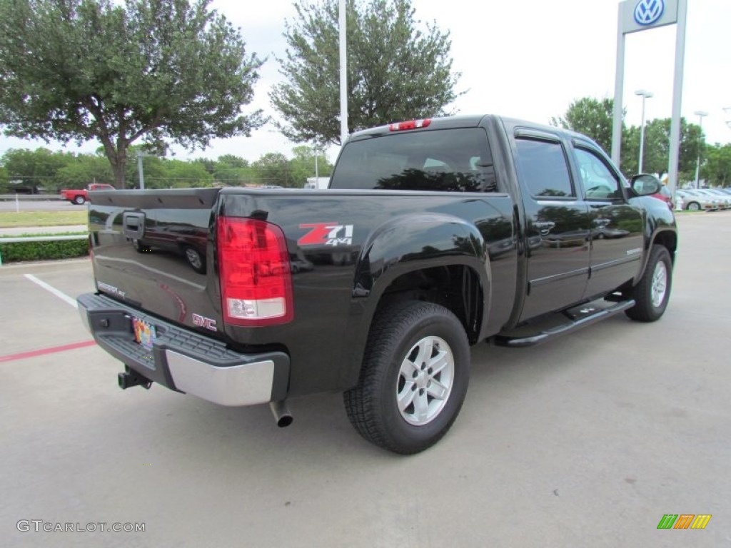 2008 Sierra 1500 SLT Crew Cab 4x4 - Onyx Black / Light Titanium photo #5