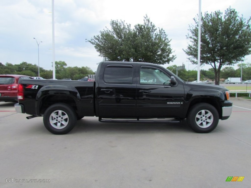 2008 Sierra 1500 SLT Crew Cab 4x4 - Onyx Black / Light Titanium photo #6