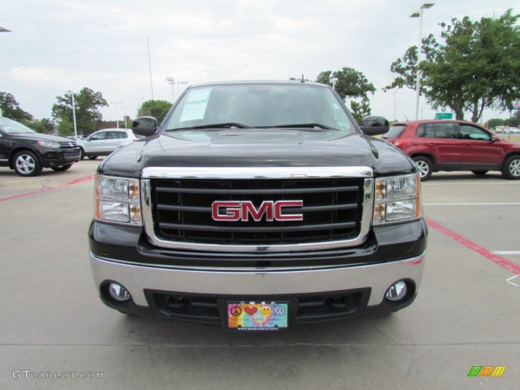 2008 Sierra 1500 SLT Crew Cab 4x4 - Onyx Black / Light Titanium photo #8