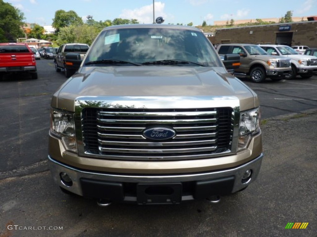 2011 F150 XLT SuperCab 4x4 - Pale Adobe Metallic / Pale Adobe photo #6