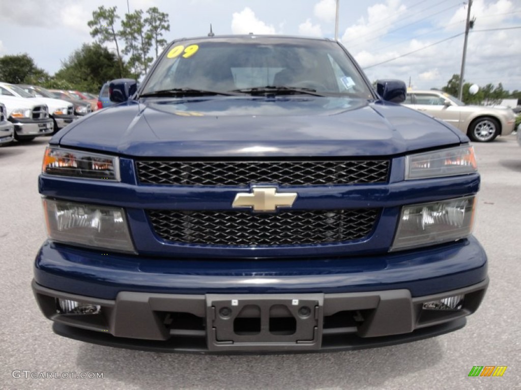 Deep Navy Blue 2009 Chevrolet Colorado LT Crew Cab Exterior Photo #52223176