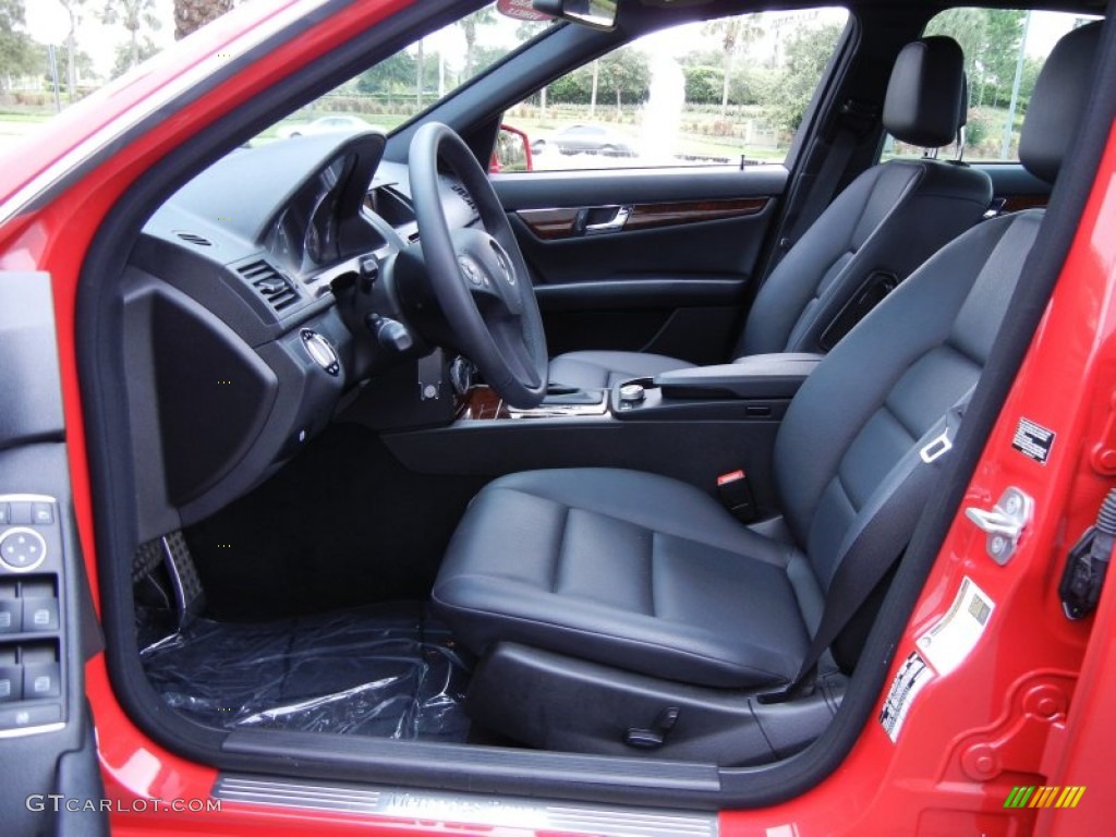 Black Interior 2010 Mercedes-Benz C 300 Sport Photo #52225273