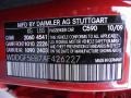 590: Mars Red 2010 Mercedes-Benz C 300 Sport Color Code