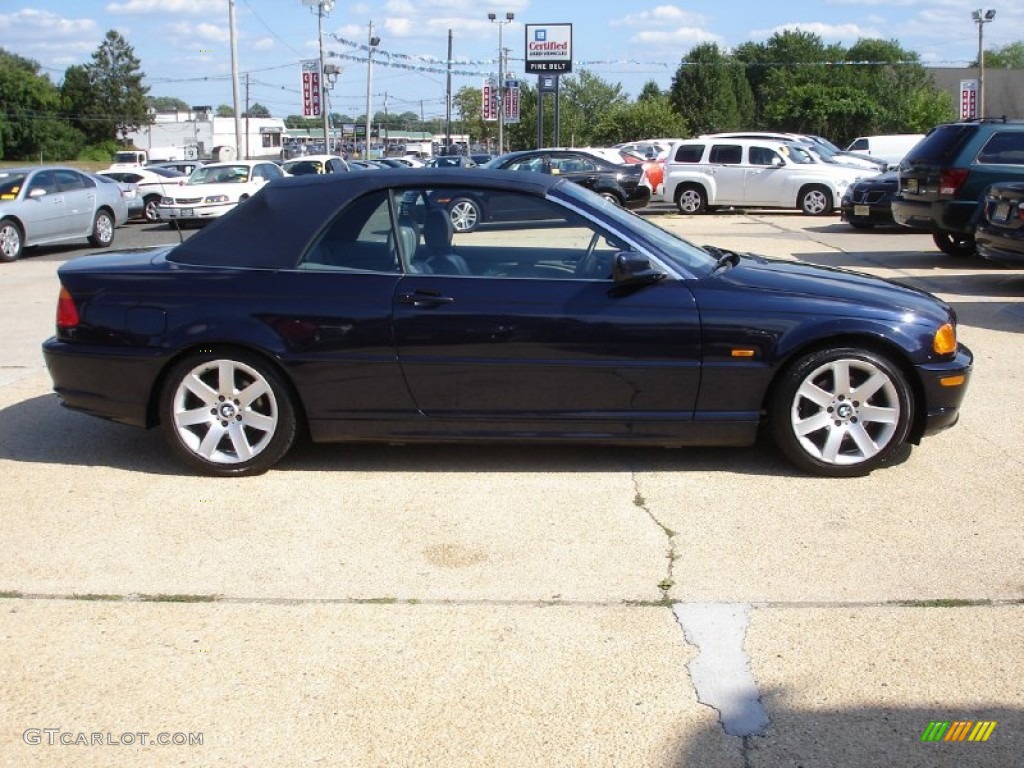 2001 3 Series 325i Convertible - Orient Blue Metallic / Black photo #7