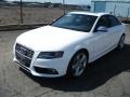 Ibis White 2012 Audi S4 3.0T quattro Sedan Exterior