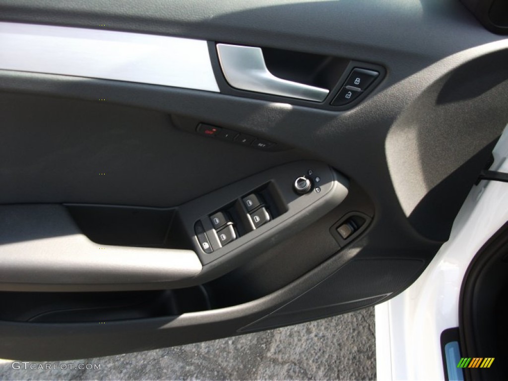 2012 Audi S4 3.0T quattro Sedan Black/Black Door Panel Photo #52226902