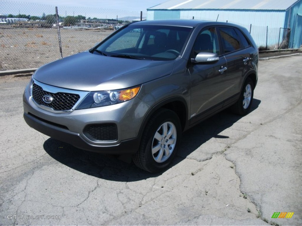 2011 Sorento LX AWD - Titanium Silver / Black photo #2