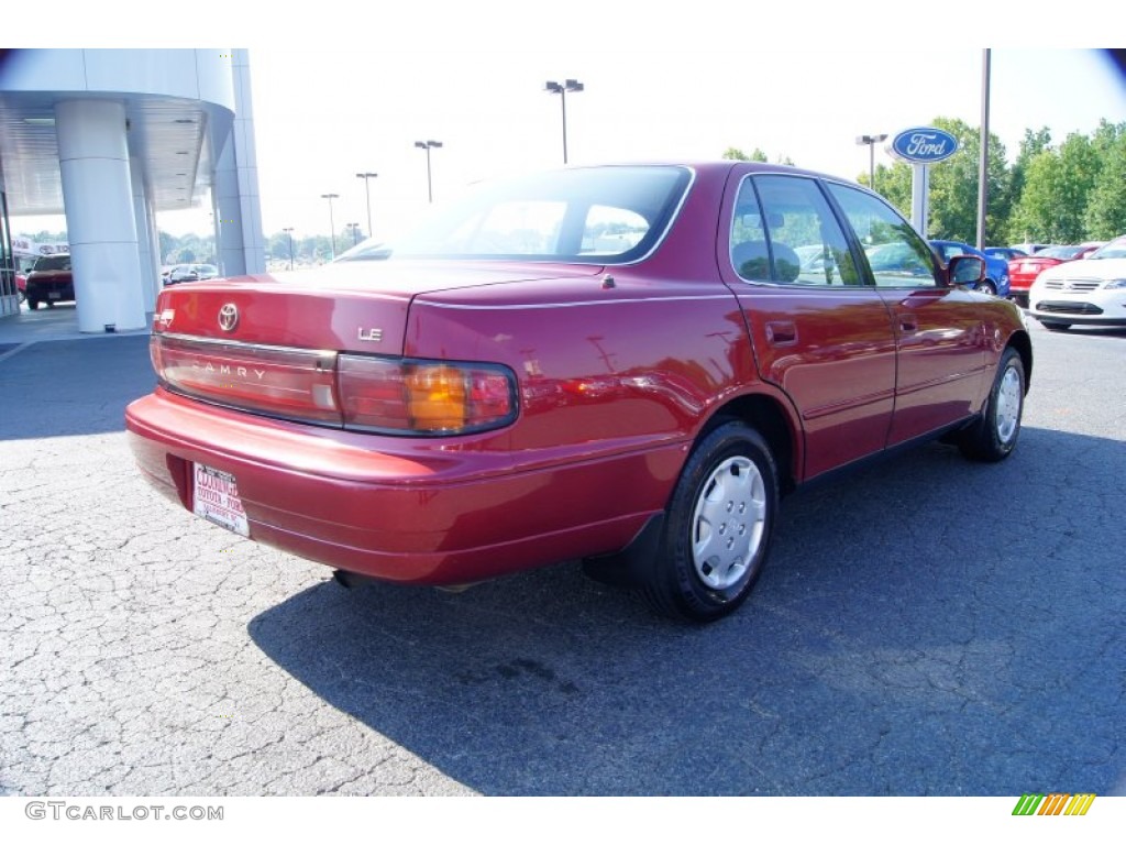 1994 Camry LE Sedan - Sunfire Red Metallic / Gray photo #3