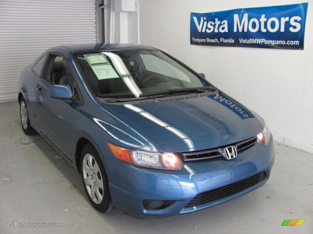 2008 Civic LX Coupe - Atomic Blue Metallic / Gray photo #1