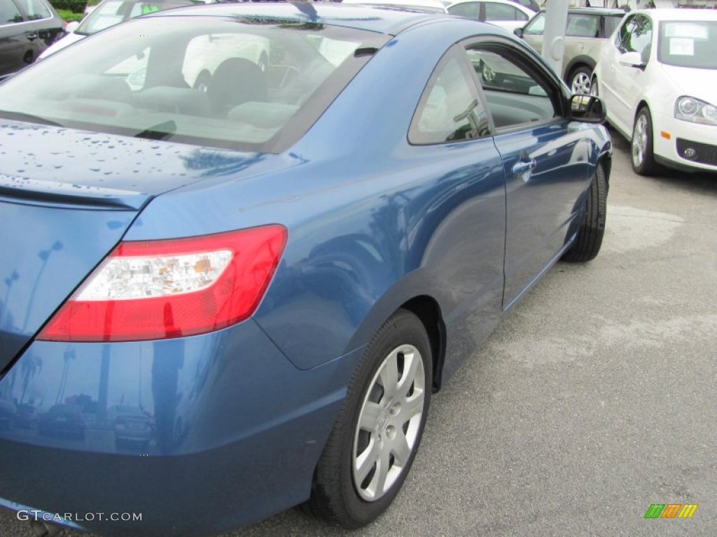 2008 Civic LX Coupe - Atomic Blue Metallic / Gray photo #12