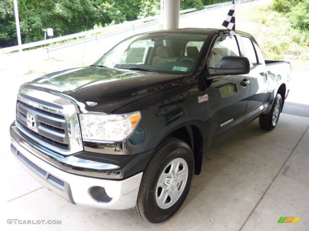 2011 Tundra Double Cab 4x4 - Black / Sand Beige photo #5