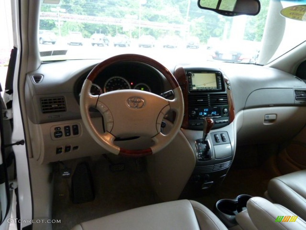 2005 Sienna XLE Limited AWD - Natural White / Taupe photo #12