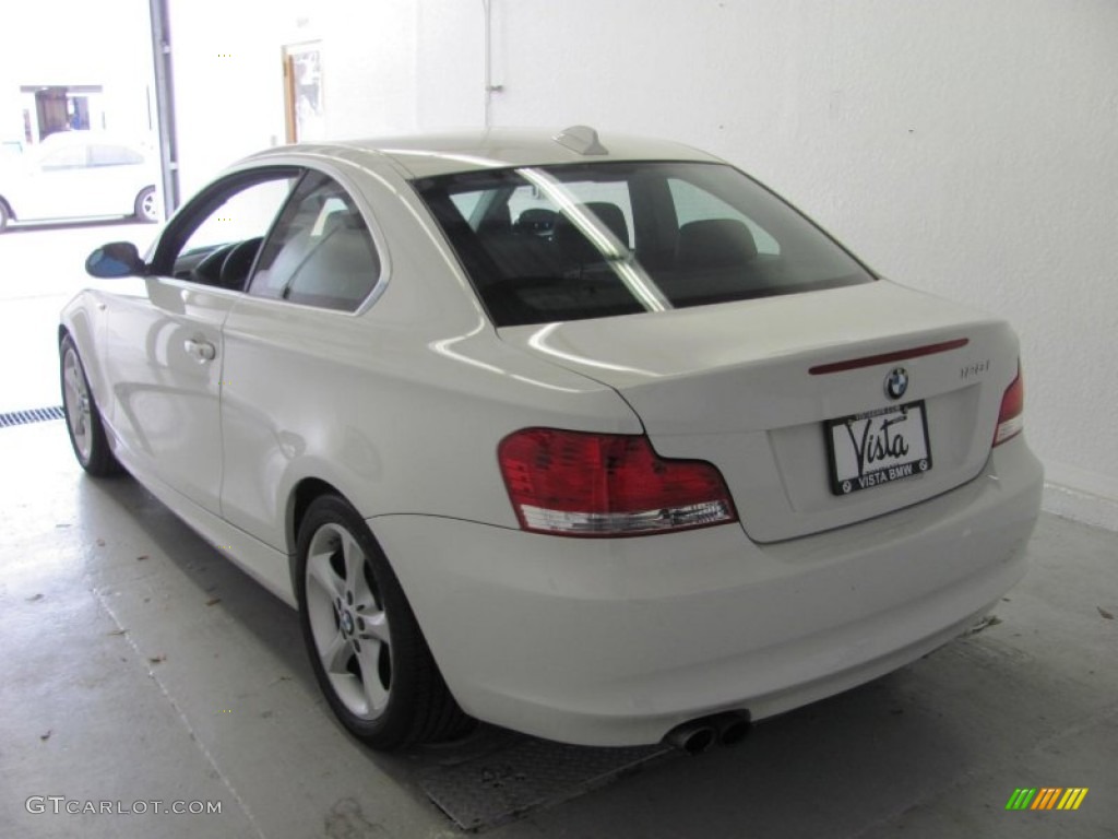 2008 1 Series 128i Coupe - Alpine White / Black photo #4