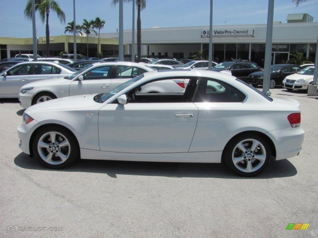 2008 1 Series 128i Coupe - Alpine White / Black photo #7