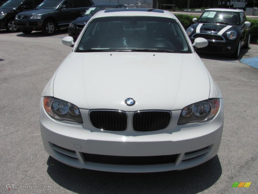2008 1 Series 128i Coupe - Alpine White / Black photo #9