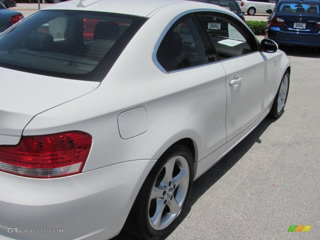 2008 1 Series 128i Coupe - Alpine White / Black photo #12