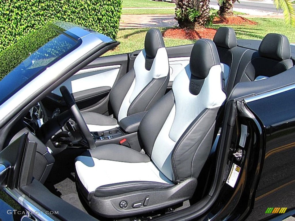 Black/Pearl Silver Silk Nappa Leather Interior 2011 Audi S5 3.0 TFSI quattro Cabriolet Photo #52232602