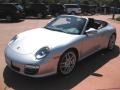 Arctic Silver Metallic 2010 Porsche 911 Carrera 4S Cabriolet