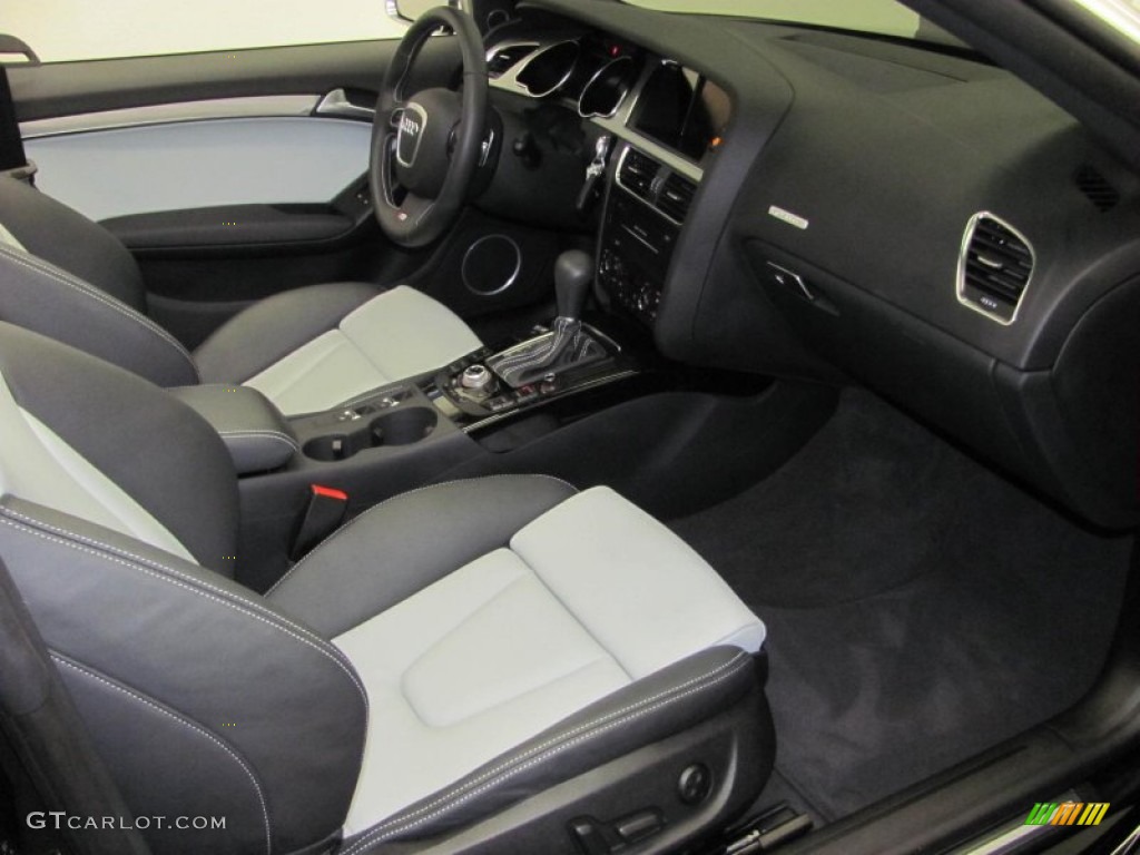 Black/Pearl Silver Silk Nappa Leather Interior 2011 Audi S5 3.0 TFSI quattro Cabriolet Photo #52232902
