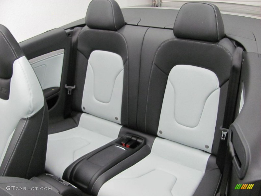 Black/Pearl Silver Silk Nappa Leather Interior 2011 Audi S5 3.0 TFSI quattro Cabriolet Photo #52232932