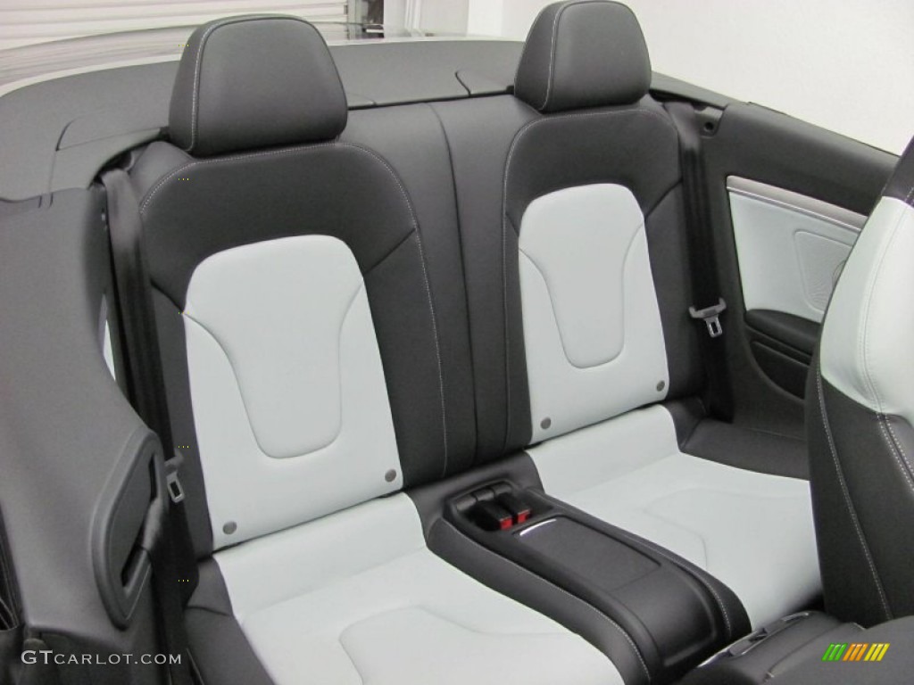 Black/Pearl Silver Silk Nappa Leather Interior 2011 Audi S5 3.0 TFSI quattro Cabriolet Photo #52232947