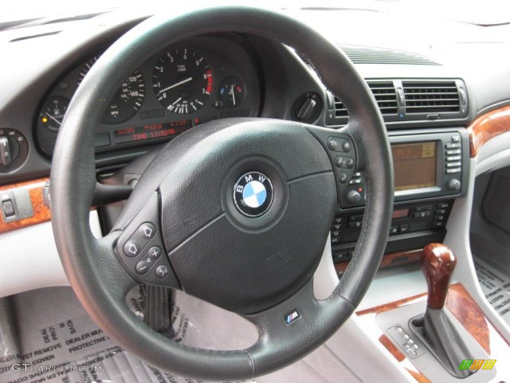 2001 BMW 7 Series 740i Sedan Grey Steering Wheel Photo #52233382