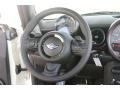 2011 Mini Cooper Black Lounge Leather/Damson Red Piping Interior Steering Wheel Photo