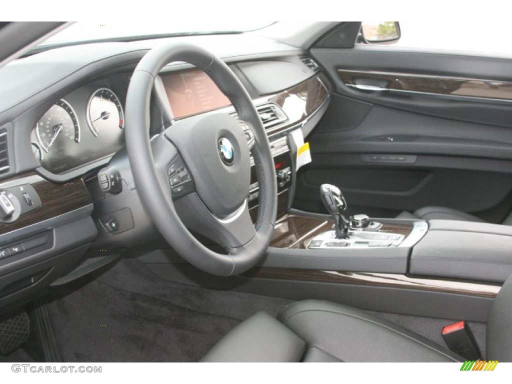 Black Interior 2012 BMW 7 Series 740i Sedan Photo #52234993