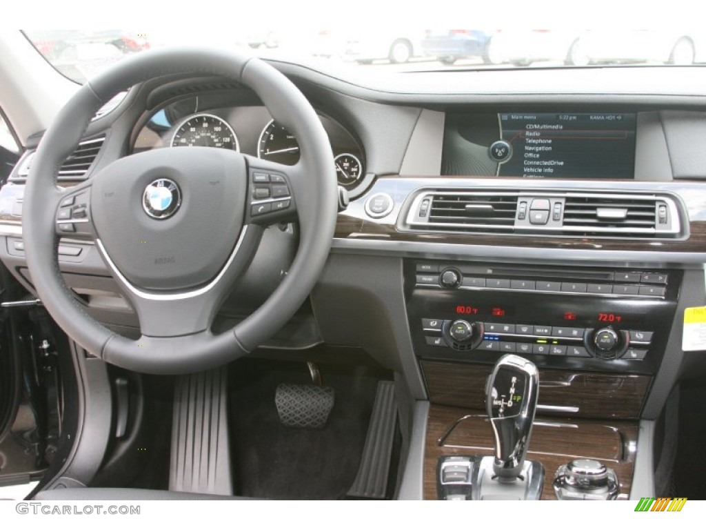 2012 BMW 7 Series 740i Sedan Black Dashboard Photo #52235278