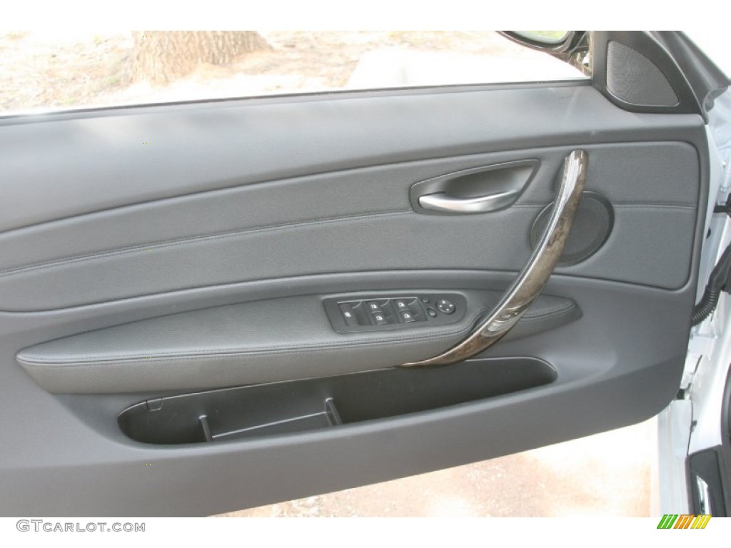 2012 BMW 1 Series 128i Convertible Black Door Panel Photo #52235545