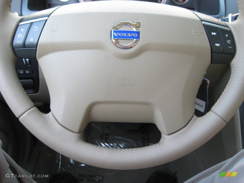 2012 Volvo XC90 3.2 Beige Steering Wheel Photo #52236208