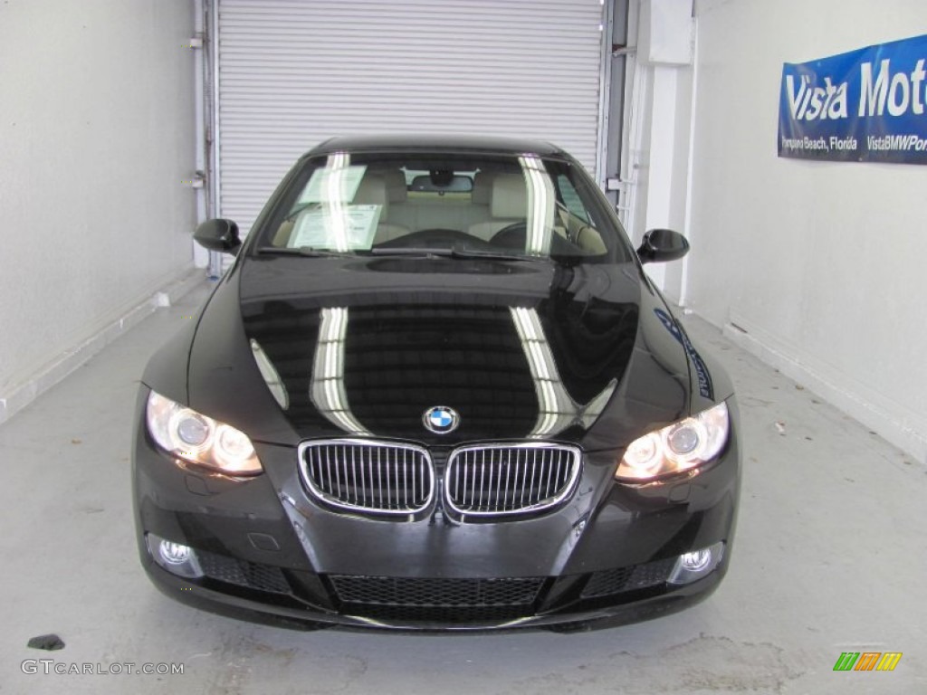 2008 3 Series 328i Convertible - Jet Black / Cream Beige photo #2