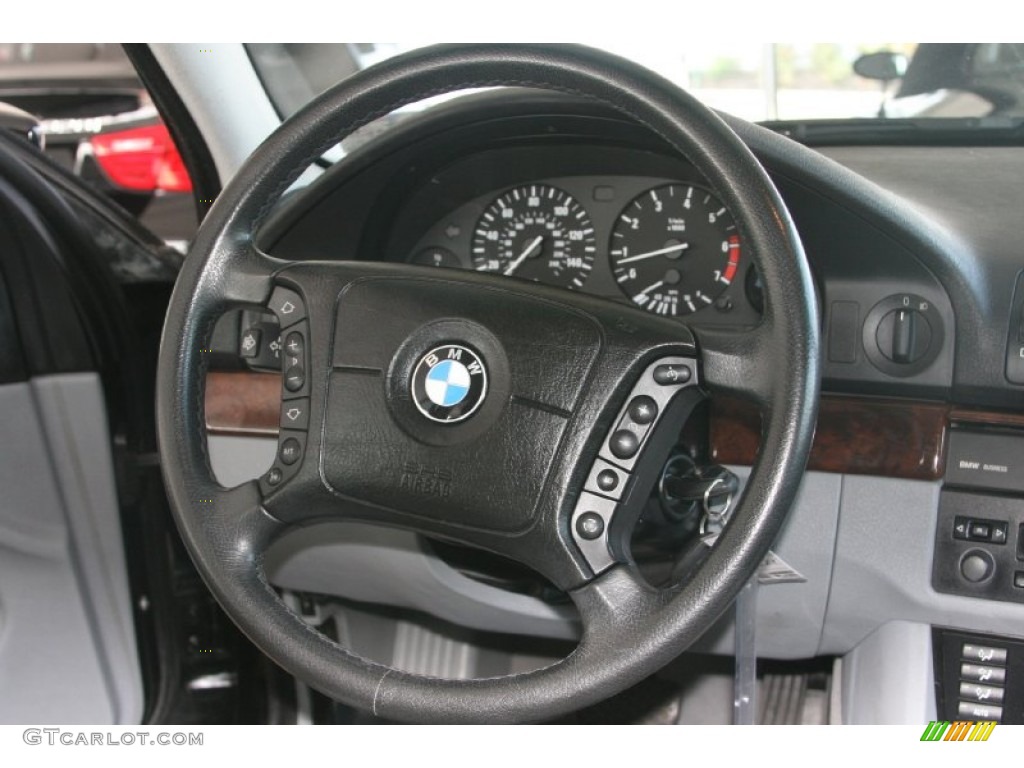 2001 BMW 5 Series 540i Sedan Grey Steering Wheel Photo #52237087