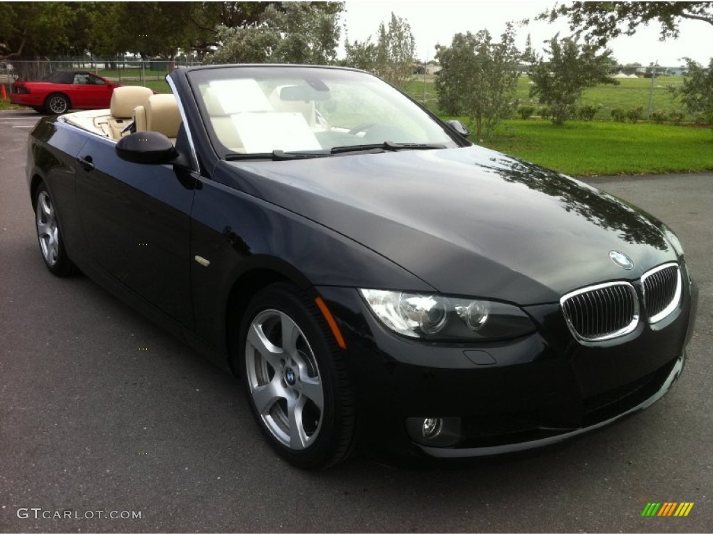 2008 3 Series 328i Convertible - Jet Black / Cream Beige photo #8