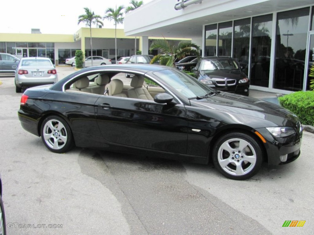 2008 3 Series 328i Convertible - Jet Black / Cream Beige photo #13