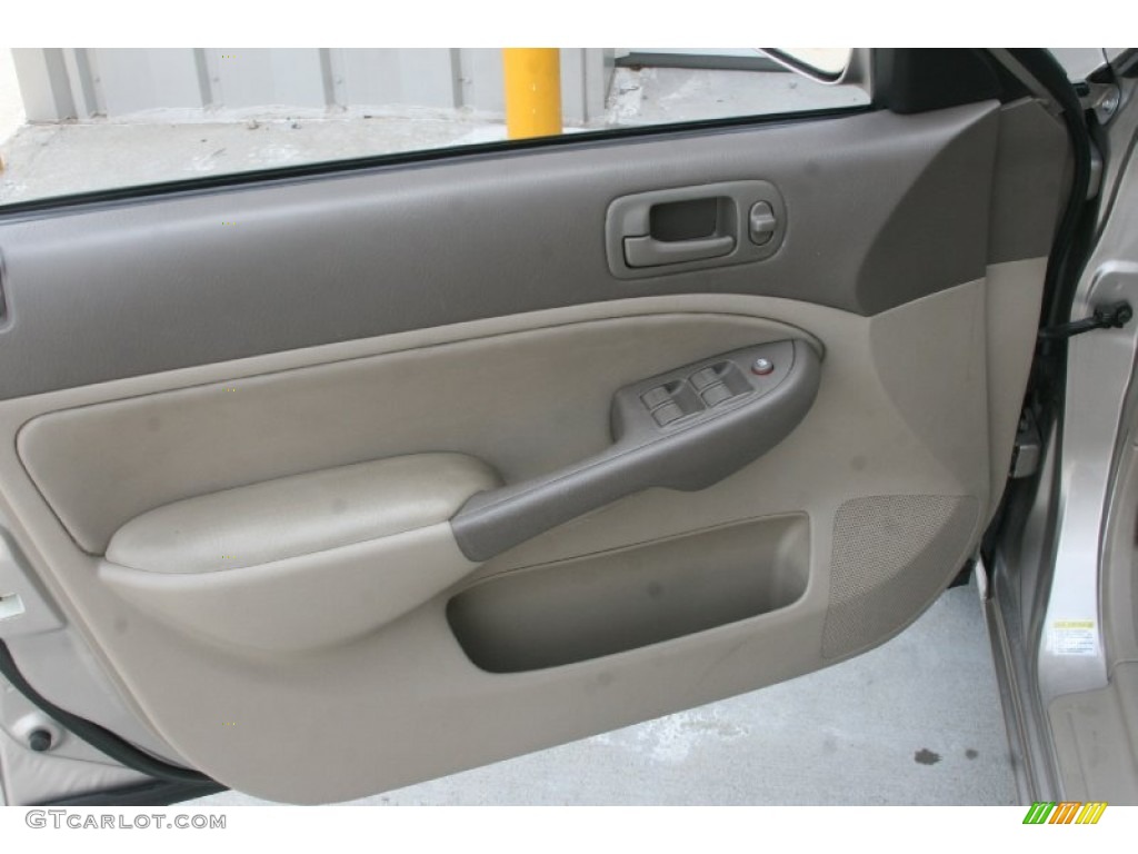 2001 Honda Civic EX Sedan Beige Door Panel Photo #52237726