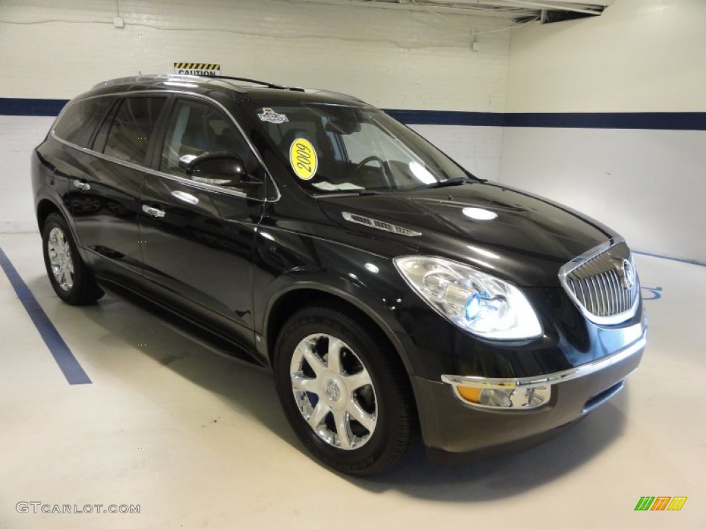 2009 Enclave CXL AWD - Carbon Black Metallic / Ebony Black/Ebony photo #4