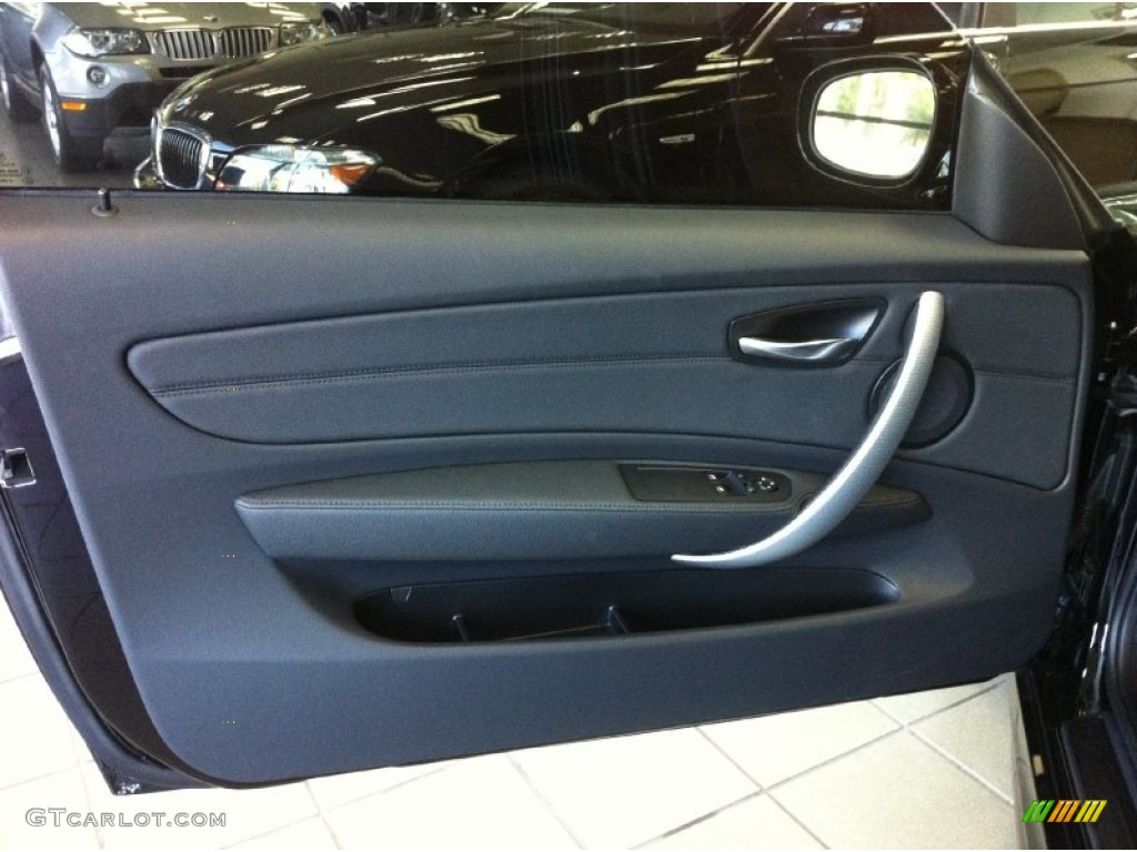 2011 BMW 1 Series 135i Coupe Black Door Panel Photo #52239871