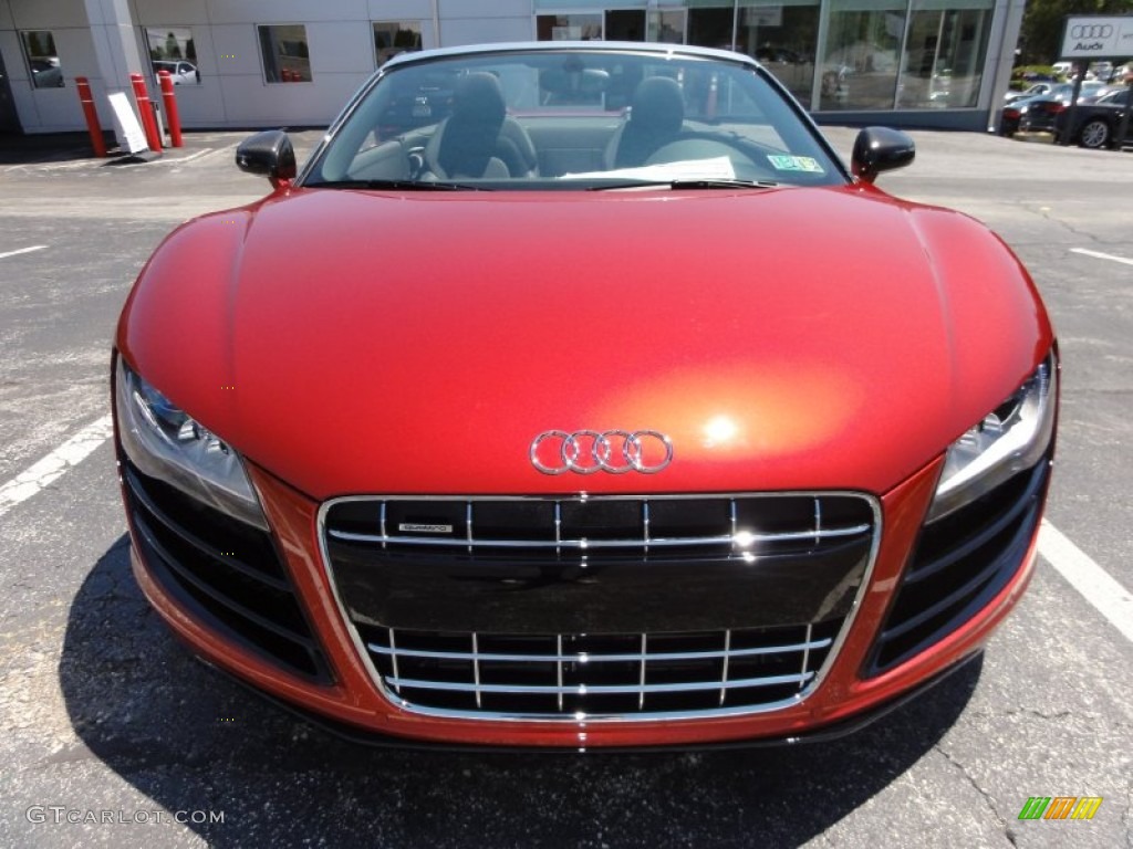 Exclusive Volcano Red Pearl Effect 2011 Audi R8 Spyder 5.2 FSI quattro Exterior Photo #52240096