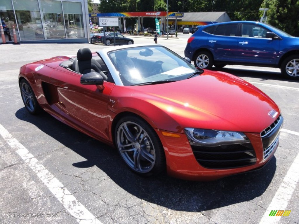 Exclusive Volcano Red Pearl Effect 2011 Audi R8 Spyder 5.2 FSI quattro Exterior Photo #52240112