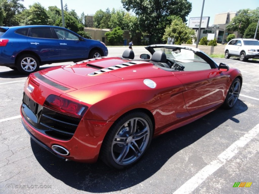 2011 R8 Spyder 5.2 FSI quattro - Exclusive Volcano Red Pearl Effect / Black Fine Nappa Leather photo #8