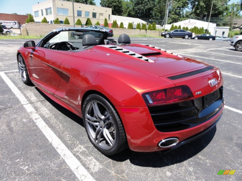 Exclusive Volcano Red Pearl Effect 2011 Audi R8 Spyder 5.2 FSI quattro Exterior Photo #52240192