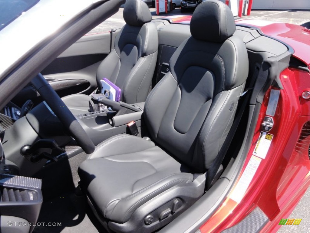 Black Fine Nappa Leather Interior 2011 Audi R8 Spyder 5.2 FSI quattro Photo #52240294