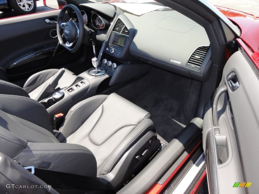 2011 Audi R8 Spyder 5.2 FSI quattro Black Fine Nappa Leather Dashboard Photo #52240309