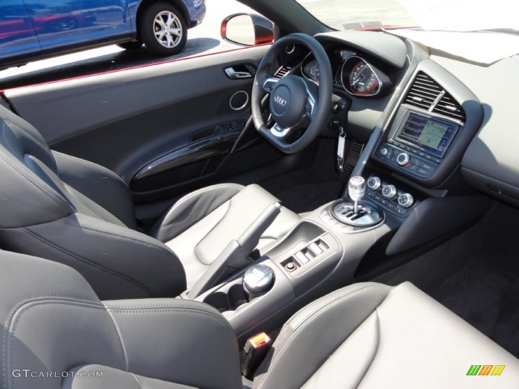 Black Fine Nappa Leather Interior 2011 Audi R8 Spyder 5.2 FSI quattro Photo #52240327
