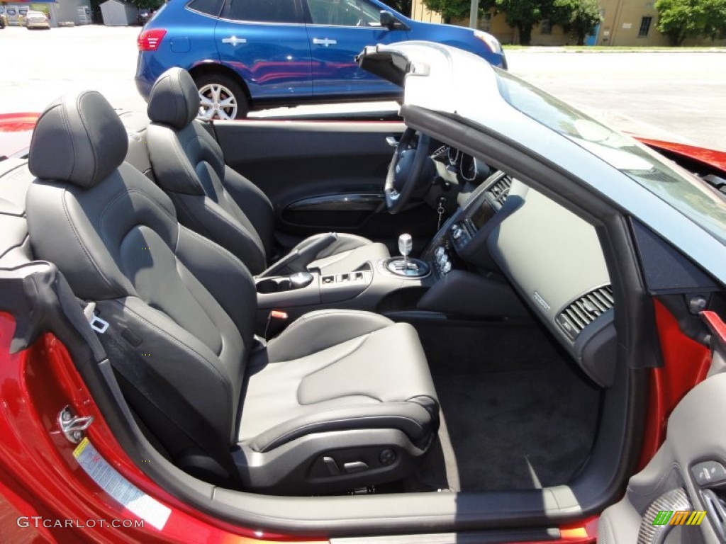 Black Fine Nappa Leather Interior 2011 Audi R8 Spyder 5.2 FSI quattro Photo #52240330