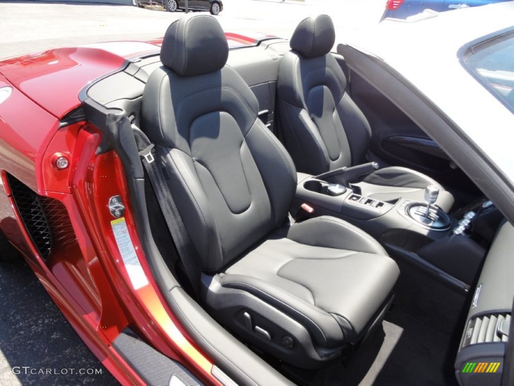 Black Fine Nappa Leather Interior 2011 Audi R8 Spyder 5.2 FSI quattro Photo #52240336